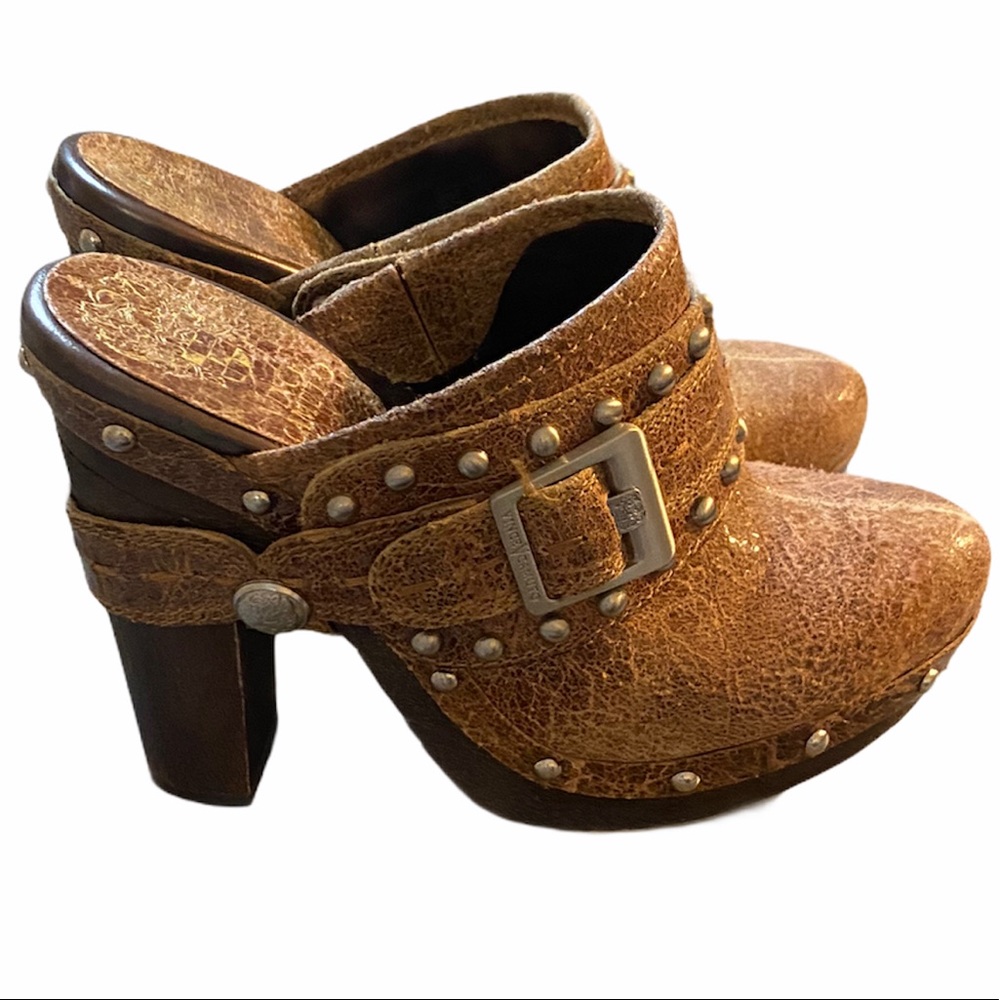 Vince Camuto Christie western clogs mules
